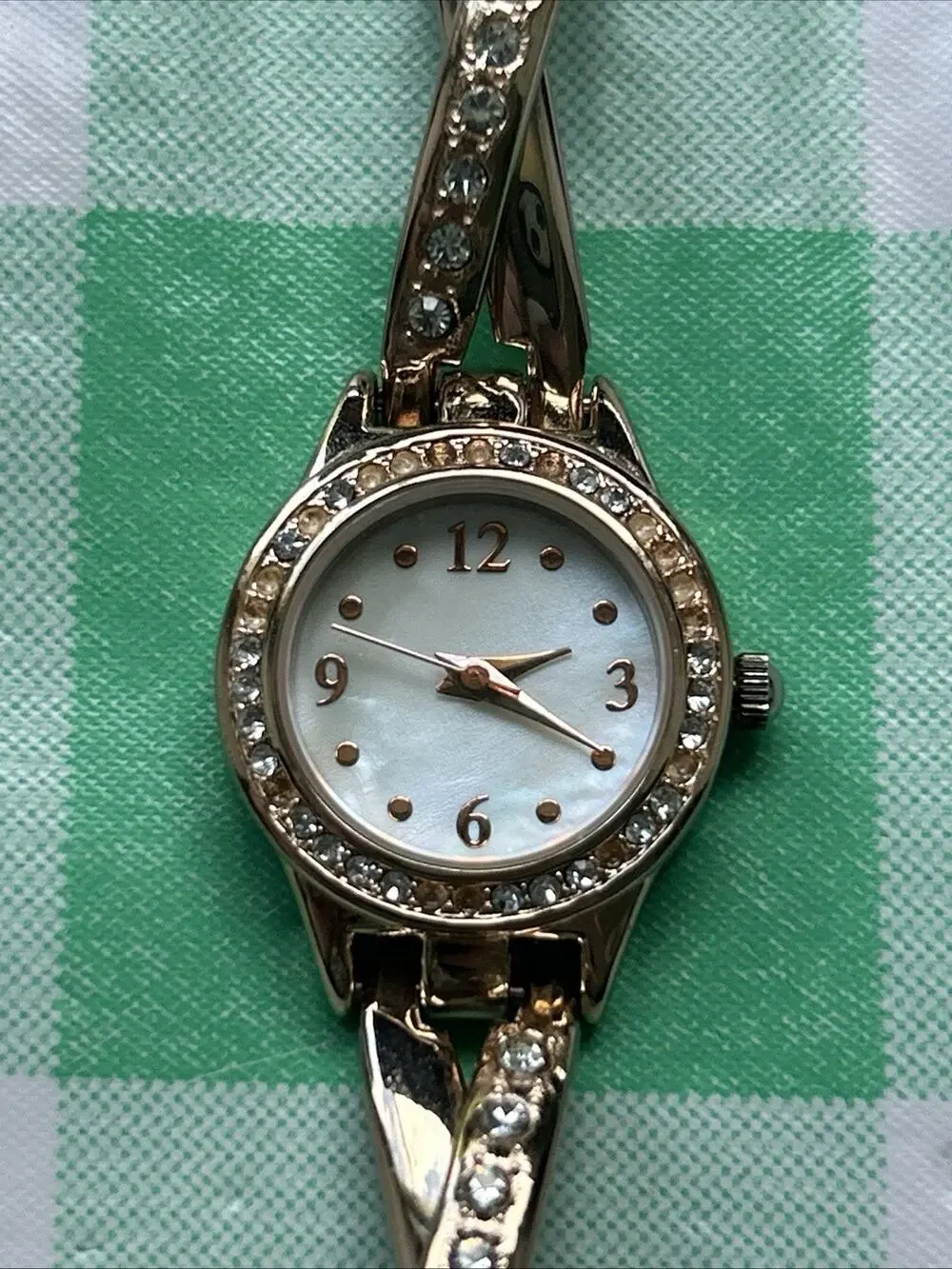 Rose Gold Tone MOP Dial Women’s Quartz Watch (missing Stones)